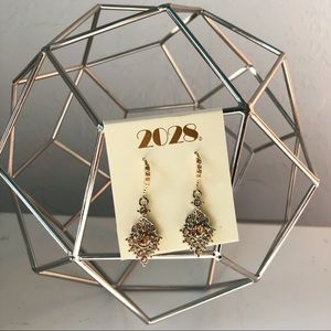 NWT 2028 Gold Chandelier Earrings